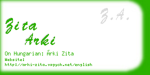 zita arki business card